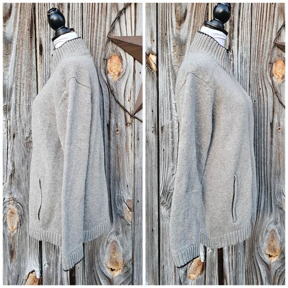 Patagonia Wool Zip Front Sweater Size M Tan Brown Knit Cardigan Pockets Medium - Picture 4 of 11